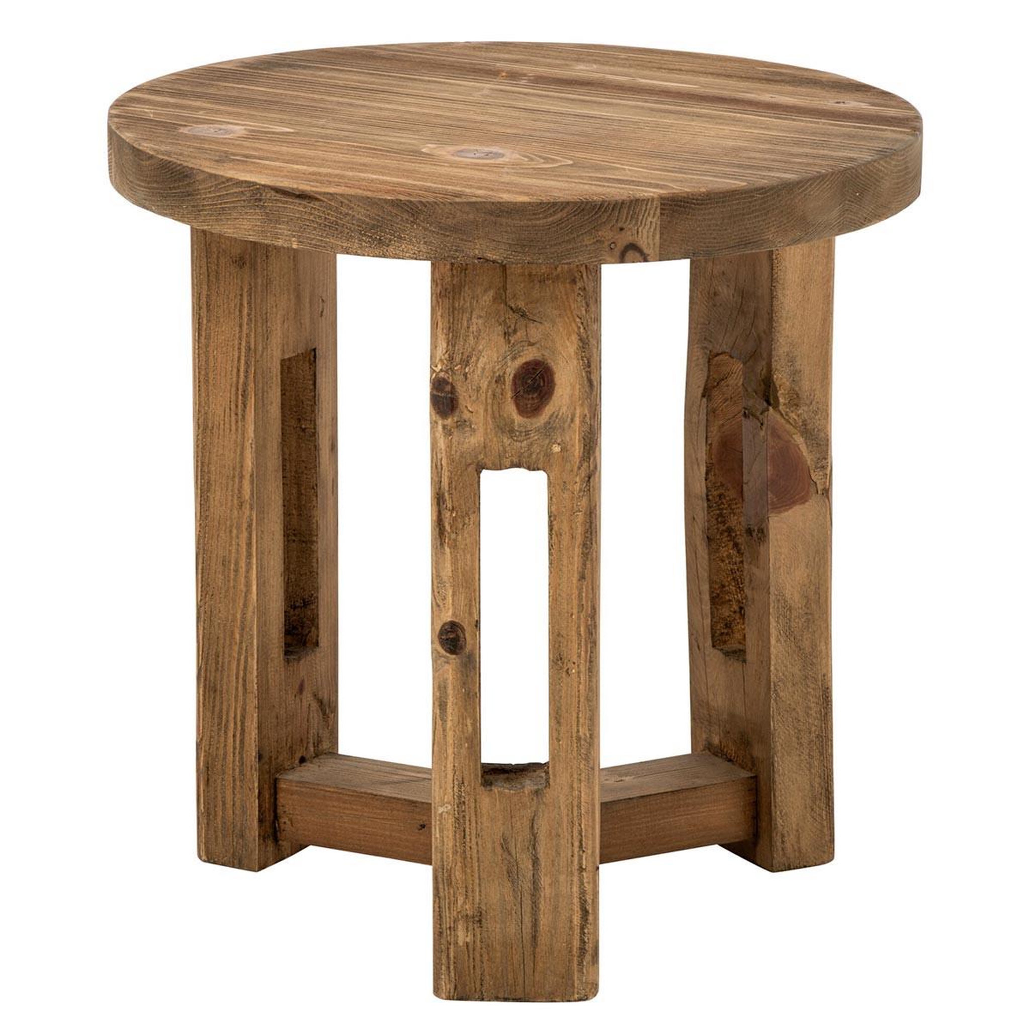 J-LINE Table d'appoint en bois  dorothée  60cm marron