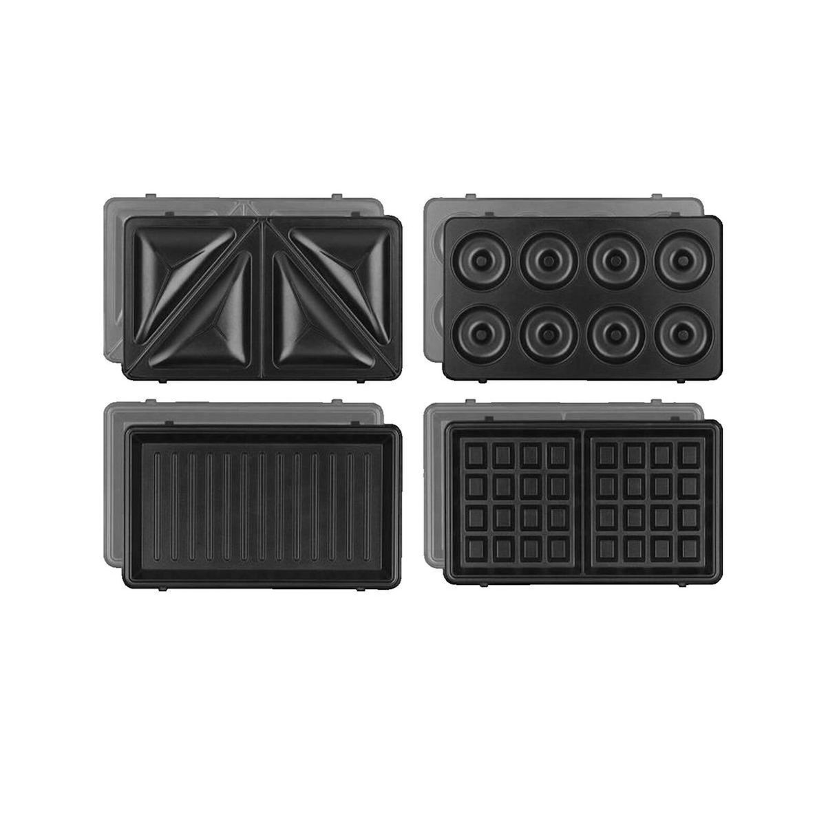 WEASY WEASY JOY600 - Appareil a croque-monsieur 4 en 1 - 4 plaques interchangeables - 750W - Temoin lumieux - Revetement anti-adhesif