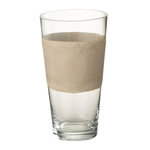 Paris Prix Vase Déco en Verre  Delph  25cm Transparent & Beige