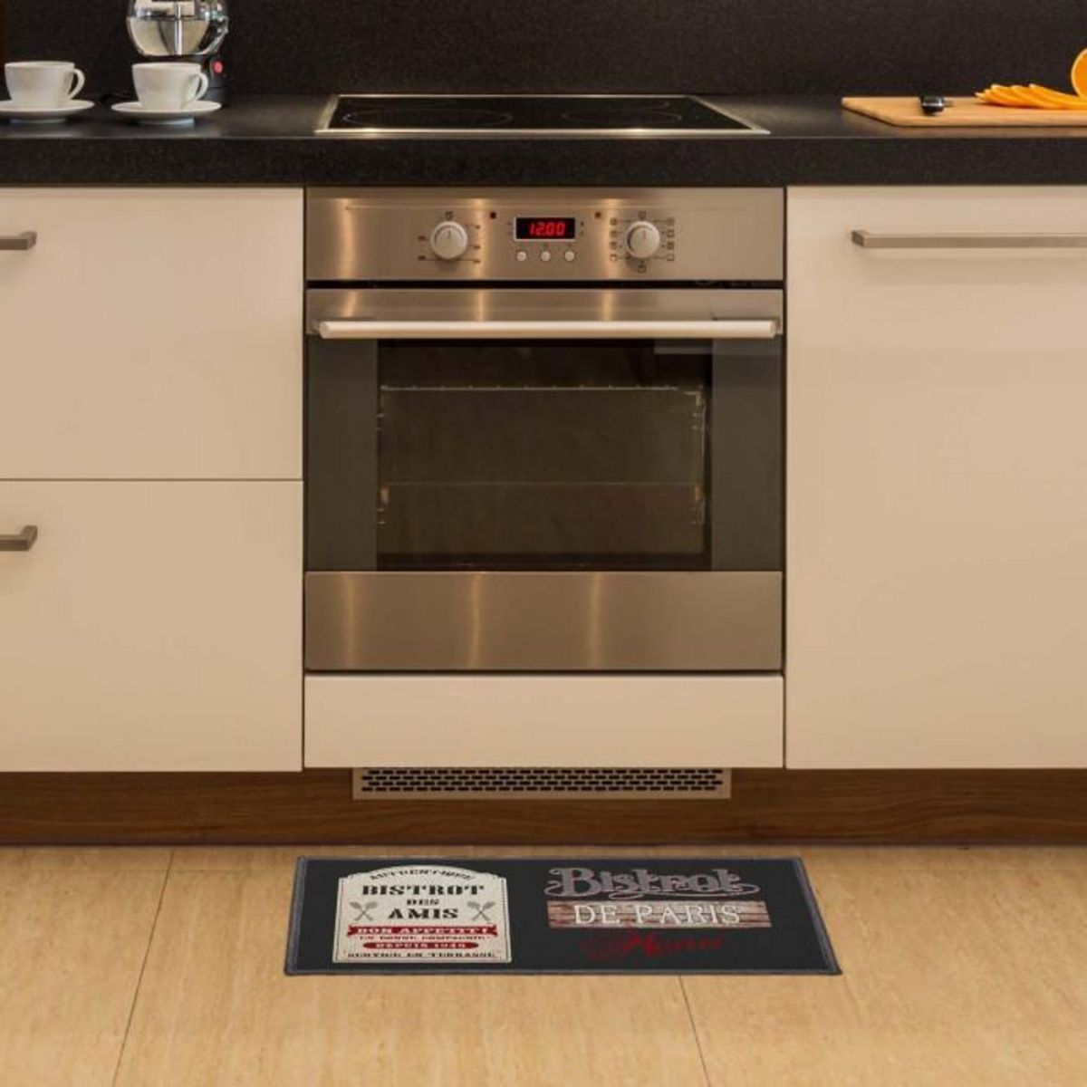 Paris Prix Tapis Rectangle  Bistrot Des Amis  40x60cm Noir