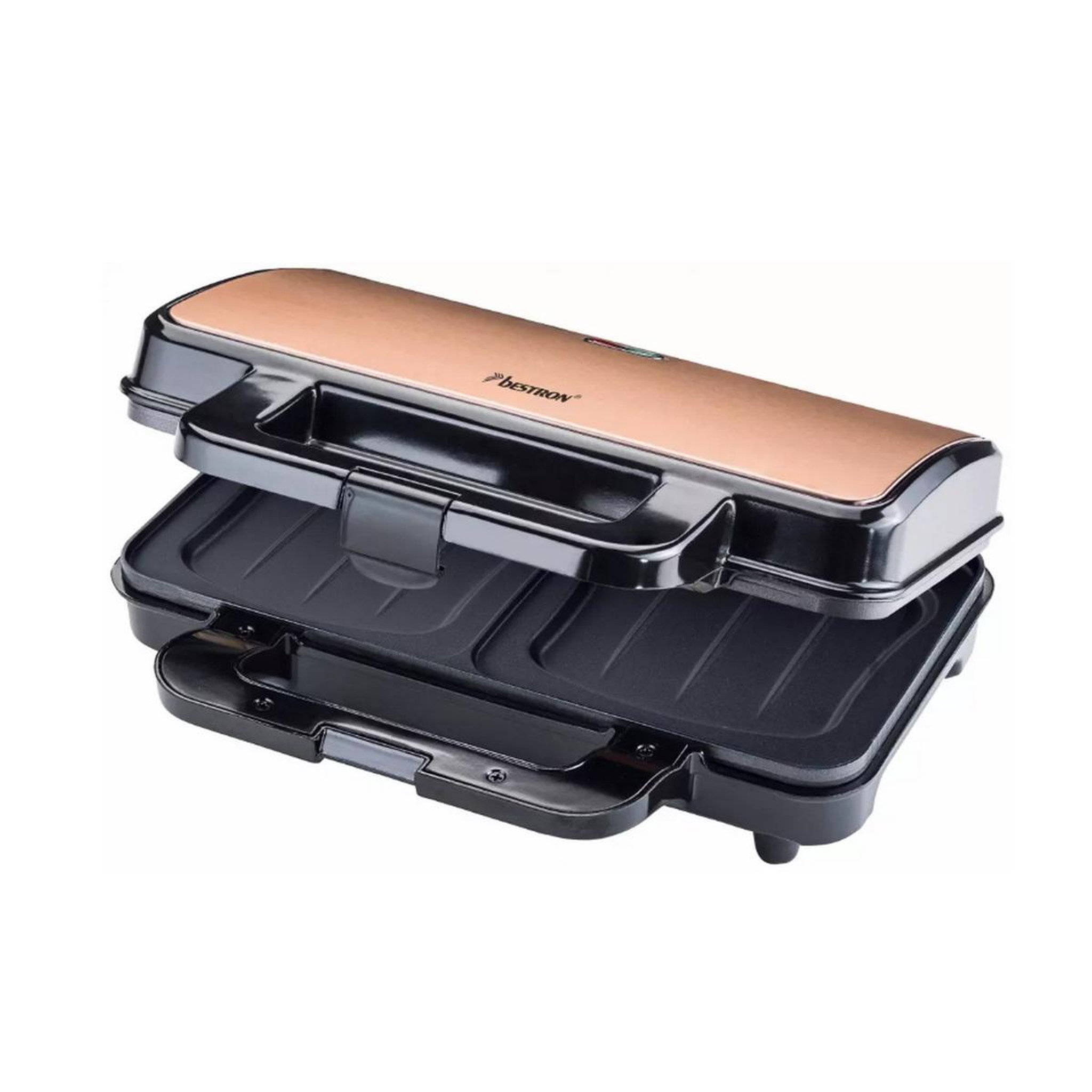 Voir la diapositive 2 : Bestron Appareil à croque monsieur 900w cuivre - ASM92XLCO