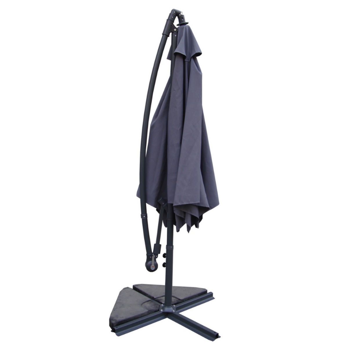 CONCEPT USINE Parasol déporté diamètre 3m gris PORTICCIO