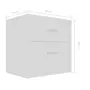VIDAXL Table de chevet Blanc 40x30x40 cm Bois d'ingenierie