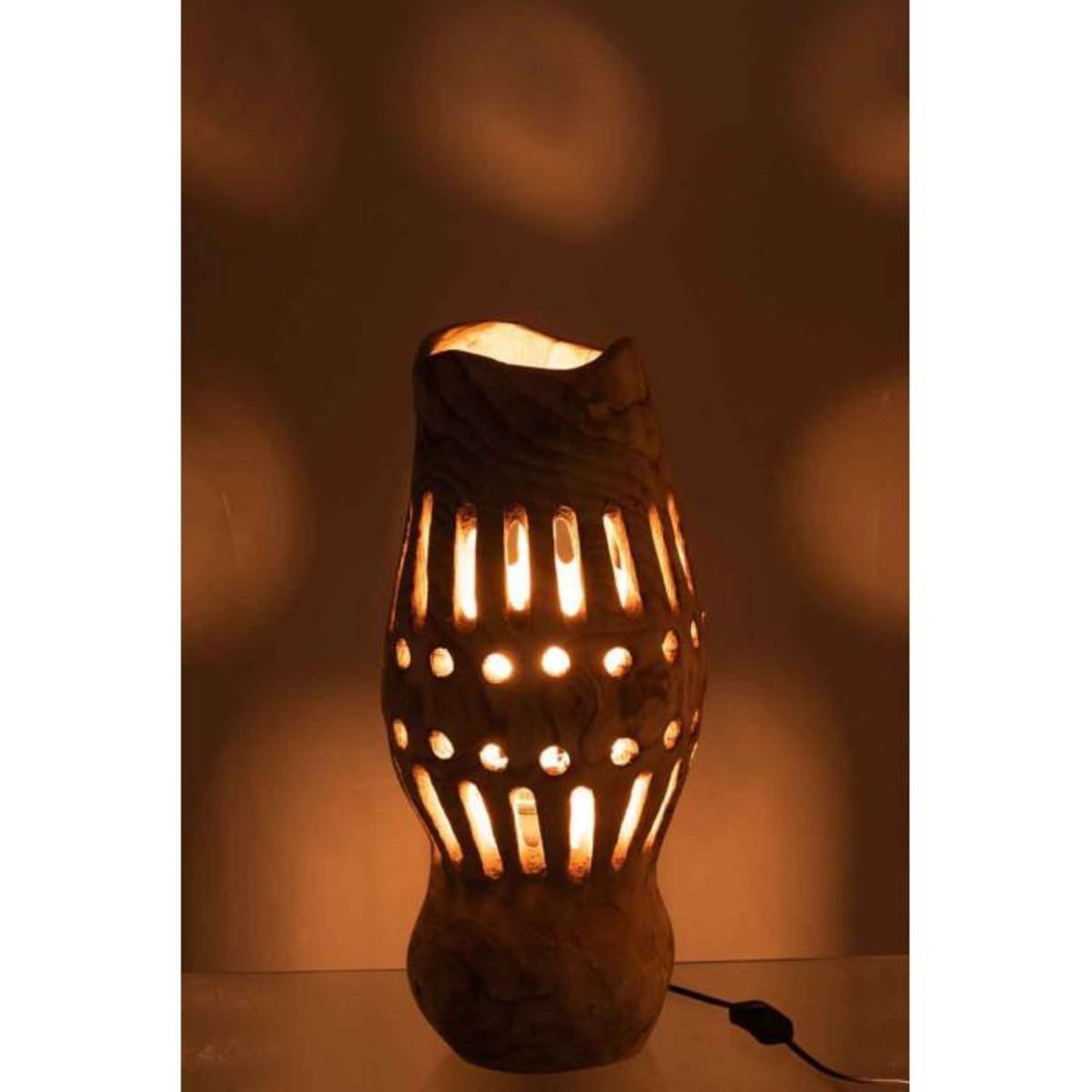 Paris Prix Lampe Design en Bois  Valeria  49cm Naturel