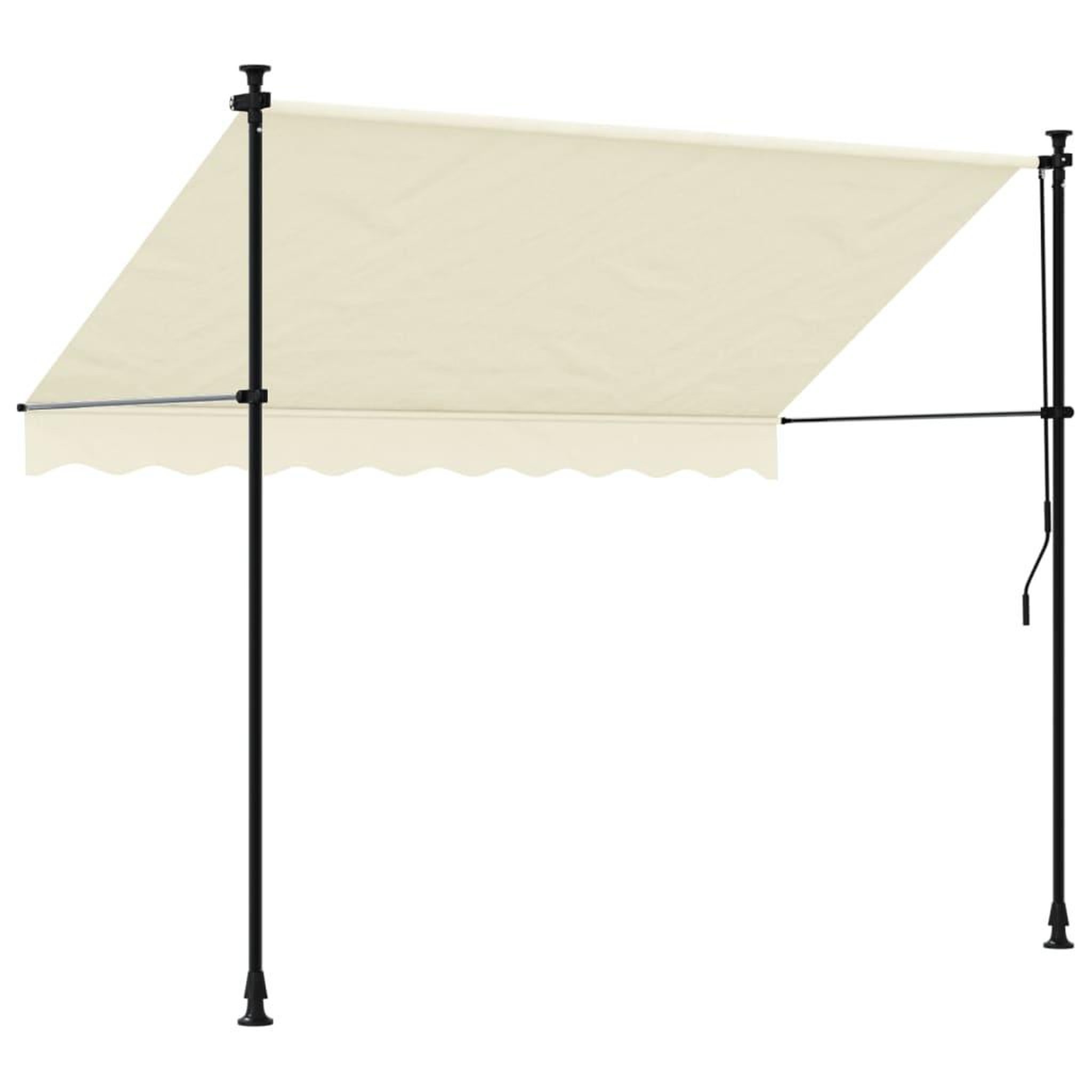 Voir la diapositive 5 : VIDAXL Auvent retractable creme 250x150 m tissu et acier