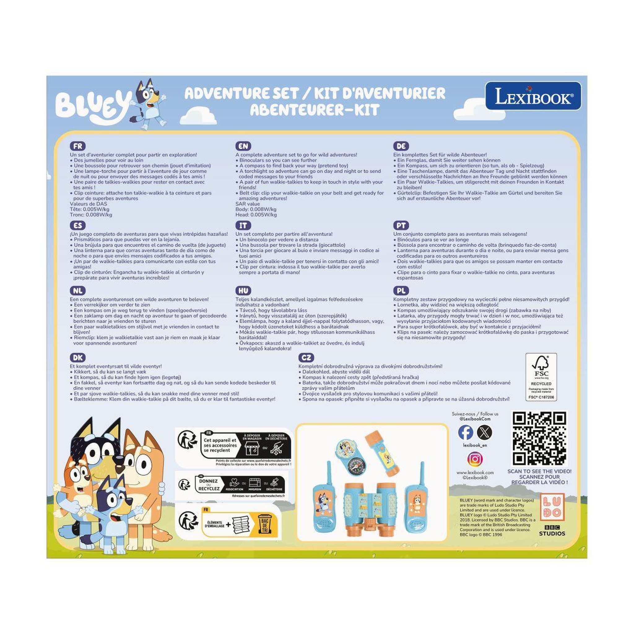 Voir la diapositive 4 : Lexibook Kit d'aventurier Bluey