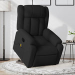 VIDAXL Fauteuil de massage inclinable Noir Tissu