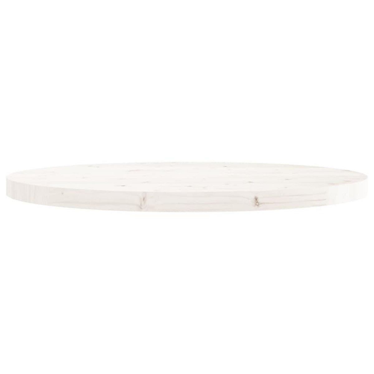VIDAXL Dessus de table rond blanc Ø70x3 cm bois de pin massif