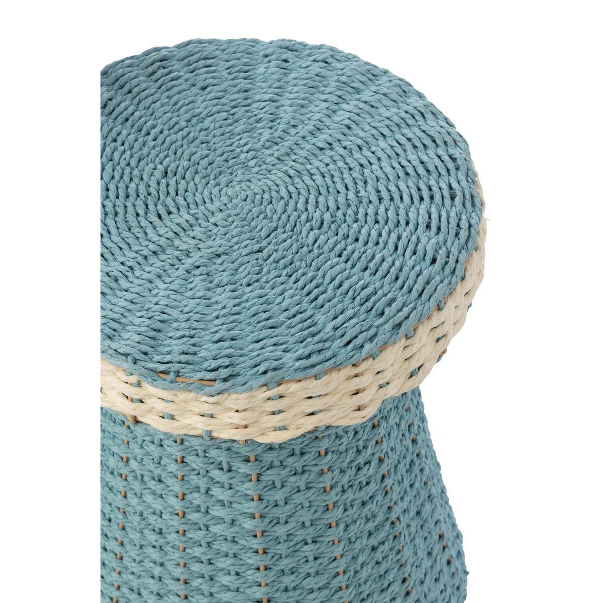 Voir la diapositive 4 : J-LINE Lot de 2 Table d'Appoint  Barbarra  46cm Bleu