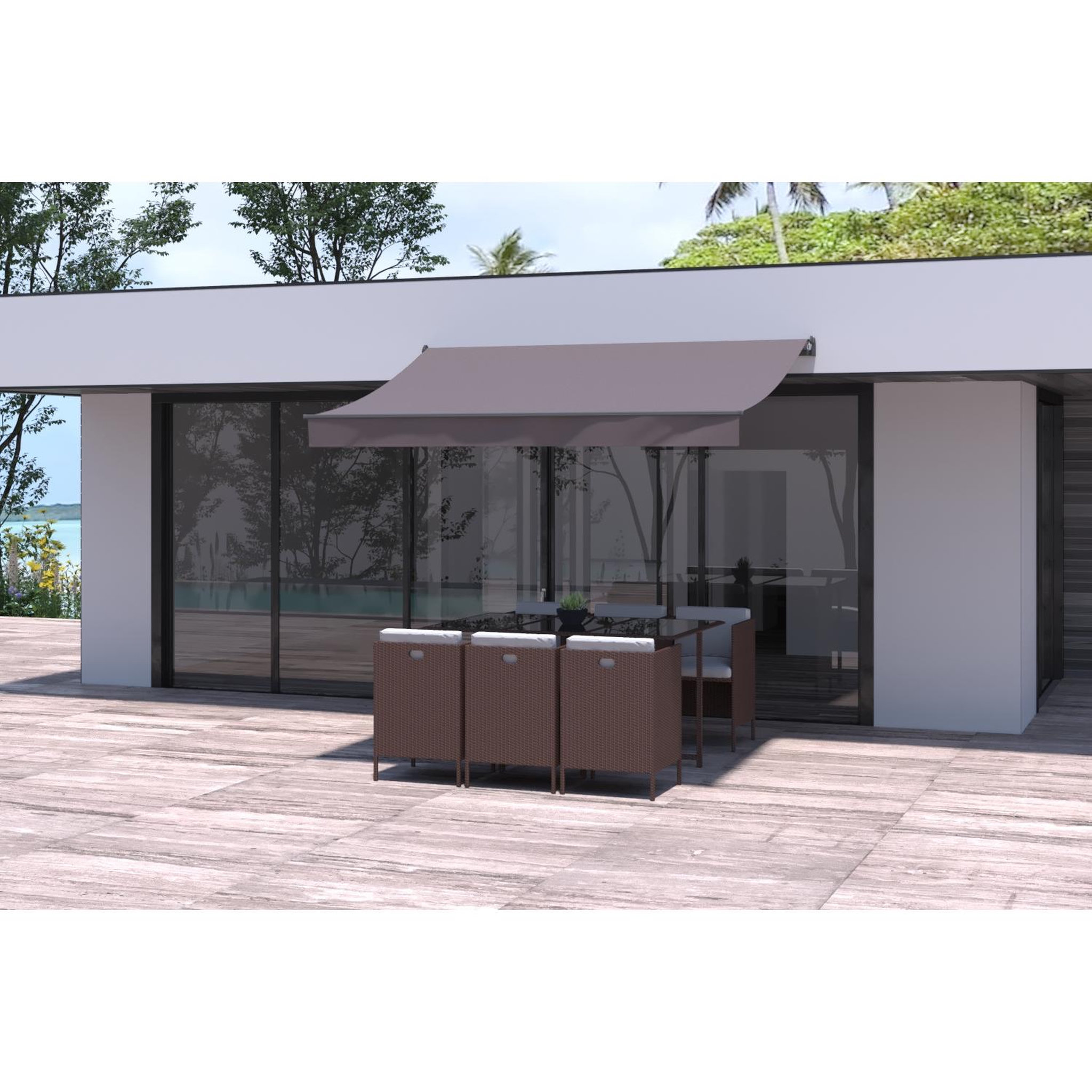 Voir la diapositive 2 : CONCEPT USINE Store banne 3 x 2 m taupe adro