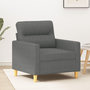 Voir la diapositive 1 : VIDAXL Fauteuil Gris fonce 60 cm Tissu