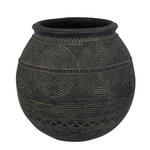 Paris Prix Vase Cruche en Ciment  Black Lombok  29cm Noir