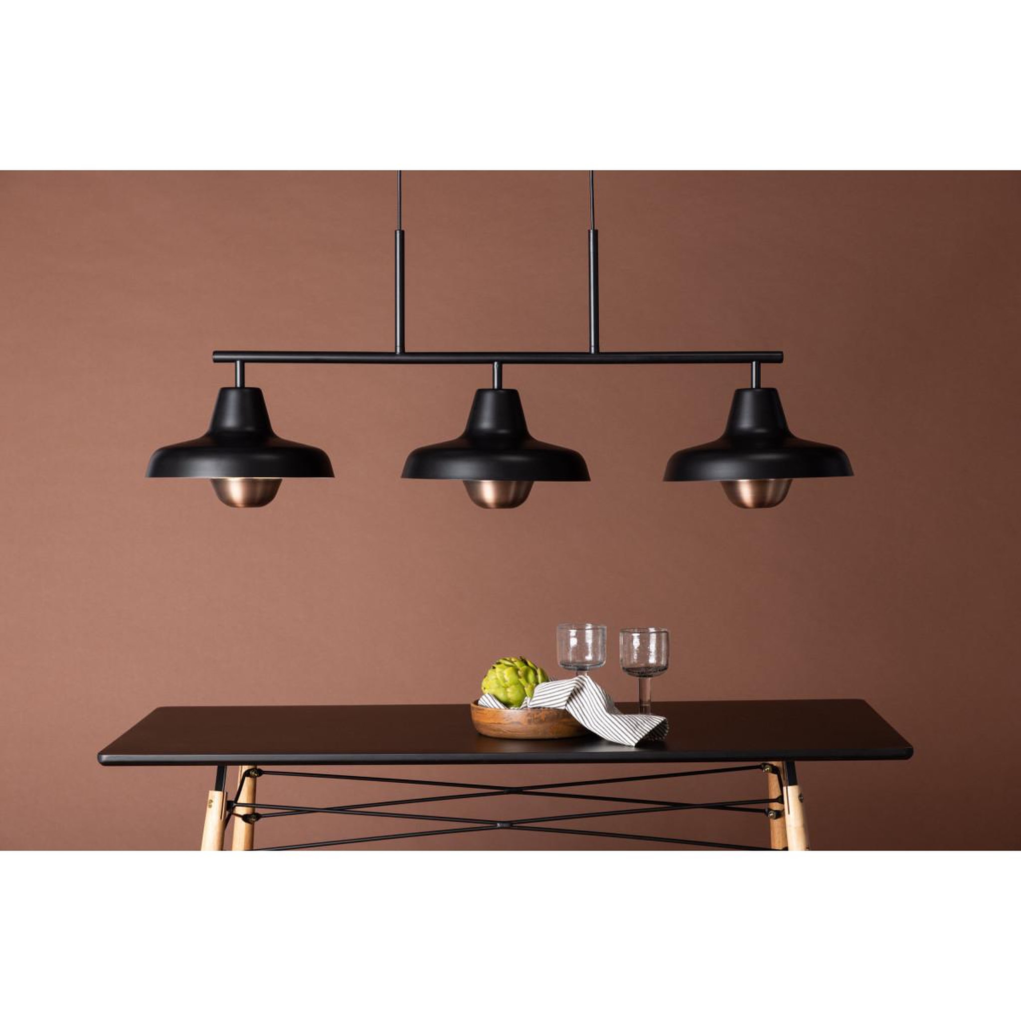 Voir la diapositive 6 : Paris Prix Suspension design 3 lampes  stoten  112cm noir