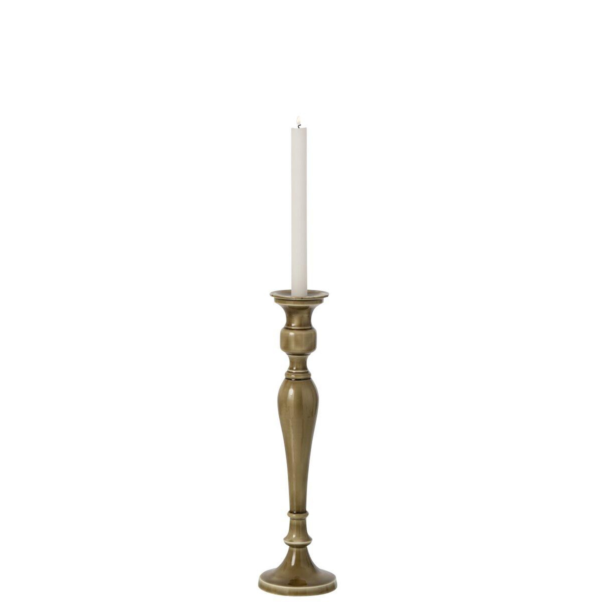 Voir la diapositive 2 : J-LINE Chandelier en métal  hedda  42cm vert olive