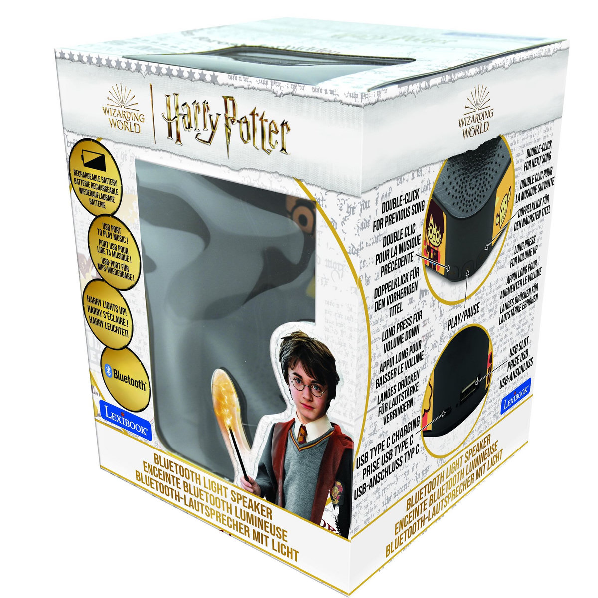 Lexibook Enceinte Bluetooth avec figurine lumineuse Harry Potter