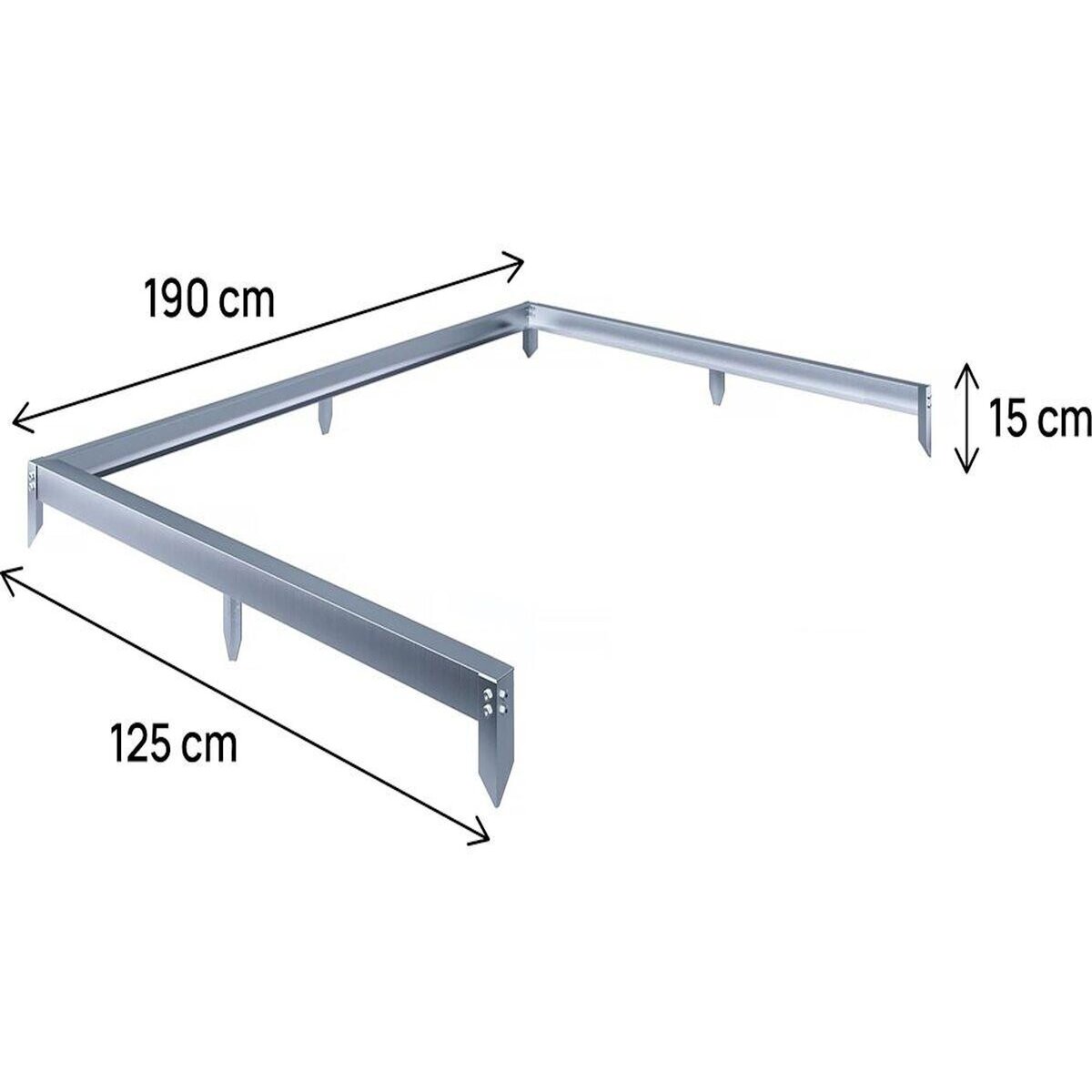 Habitat et Jardin Embase en aluminium pour serre jardin  Basilic  - 2,37 m² - Gris