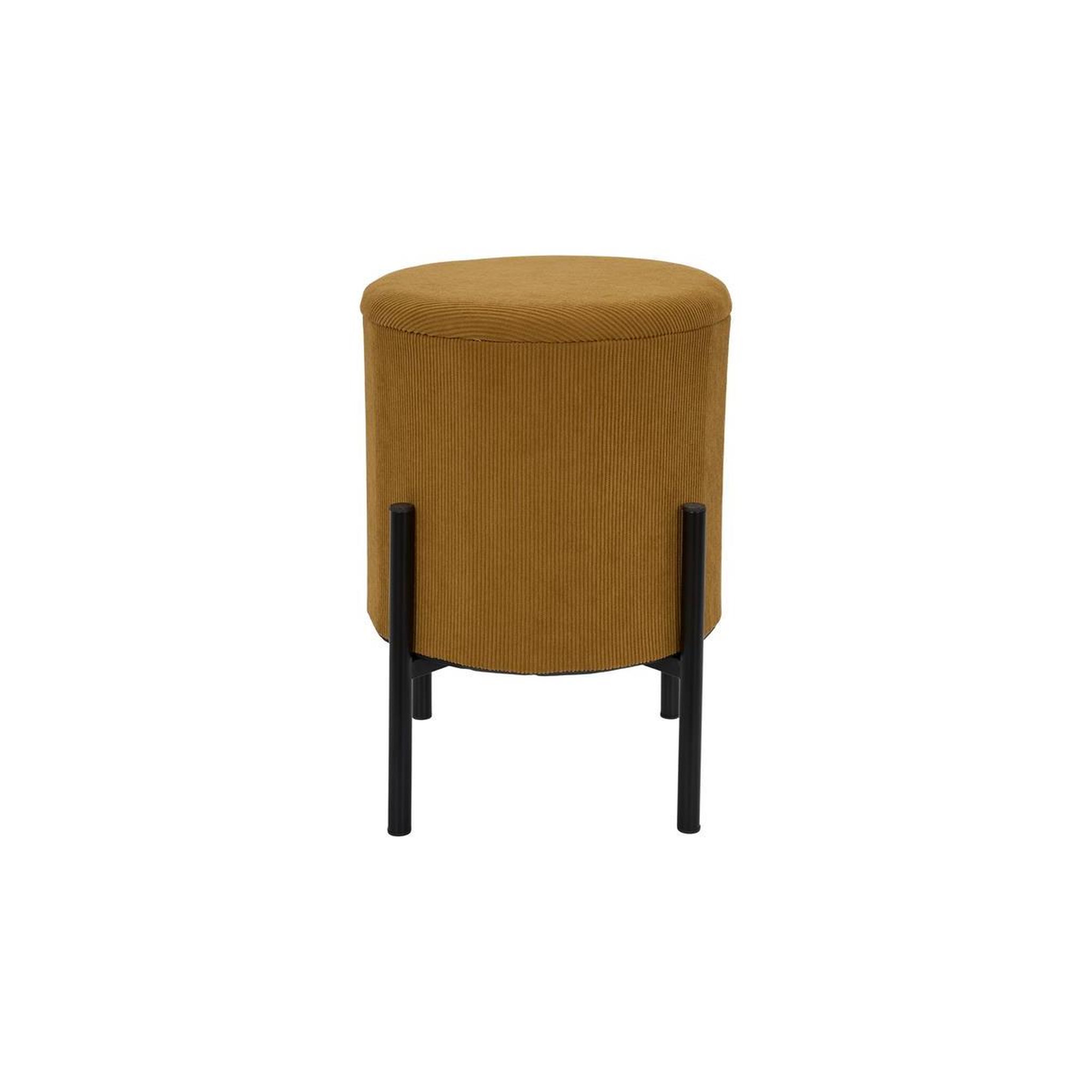 Voir la diapositive 2 : The Home Deco Factory Pouf de Rangement Côtelé  Jules  41cm Jaune
