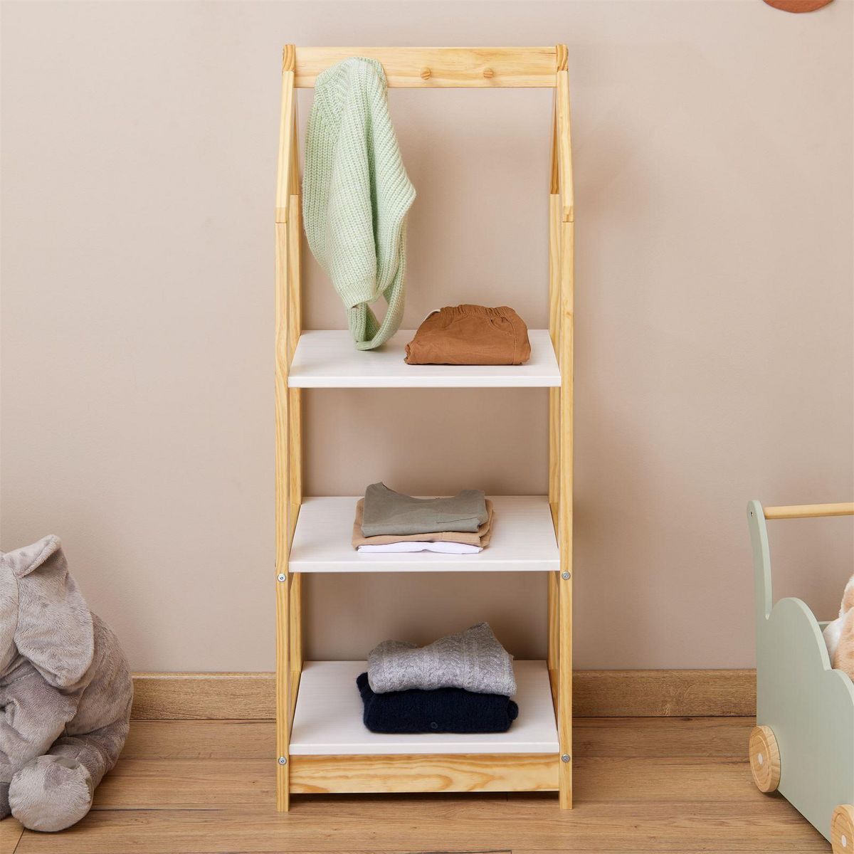 IDIMEX Étagère à vêtements enfant SALLY en pin massif