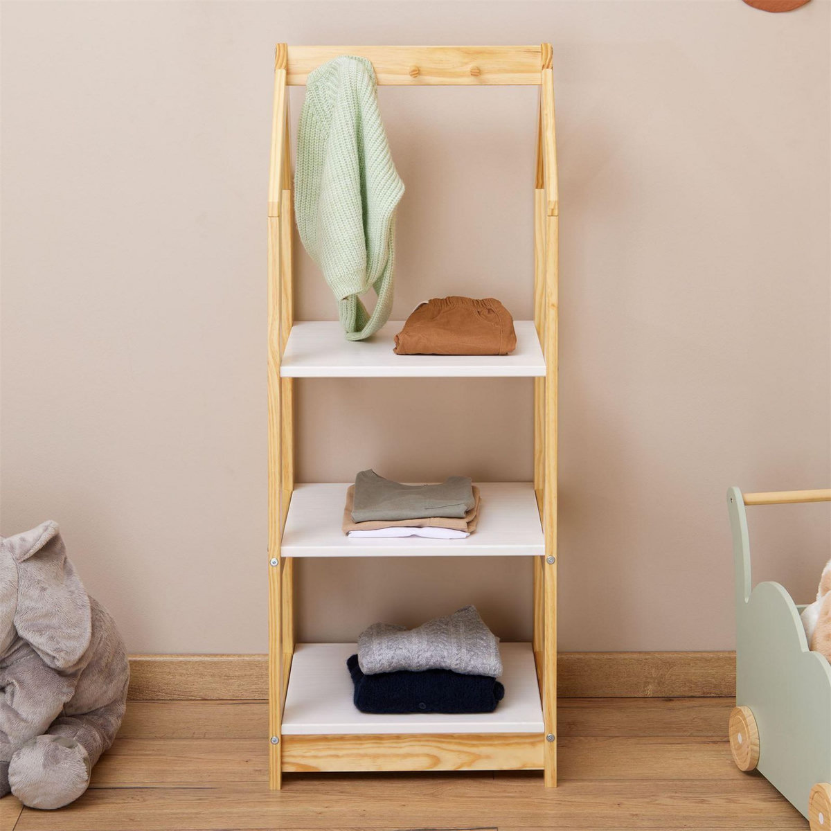 IDIMEX Étagère à vêtements enfant SALLY en pin massif