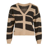 Vila Gilet /Noir Femme Vila Jacquard. Coloris disponibles : Beige