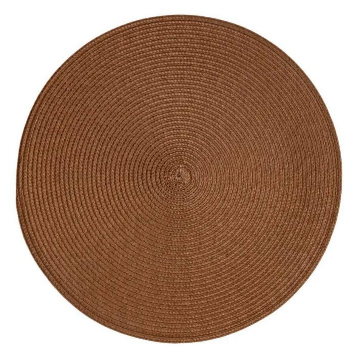 SECRET DE GOURMET Set de Table Rond  Tressé  38cm Camel Foncé