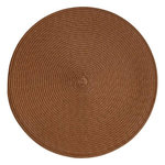 SECRET DE GOURMET Set de Table Rond  Tressé  38cm Camel Foncé