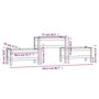 Voir la diapositive 6 : VIDAXL Jardiniere Gris 245,5x44x75 cm Bois massif de pin