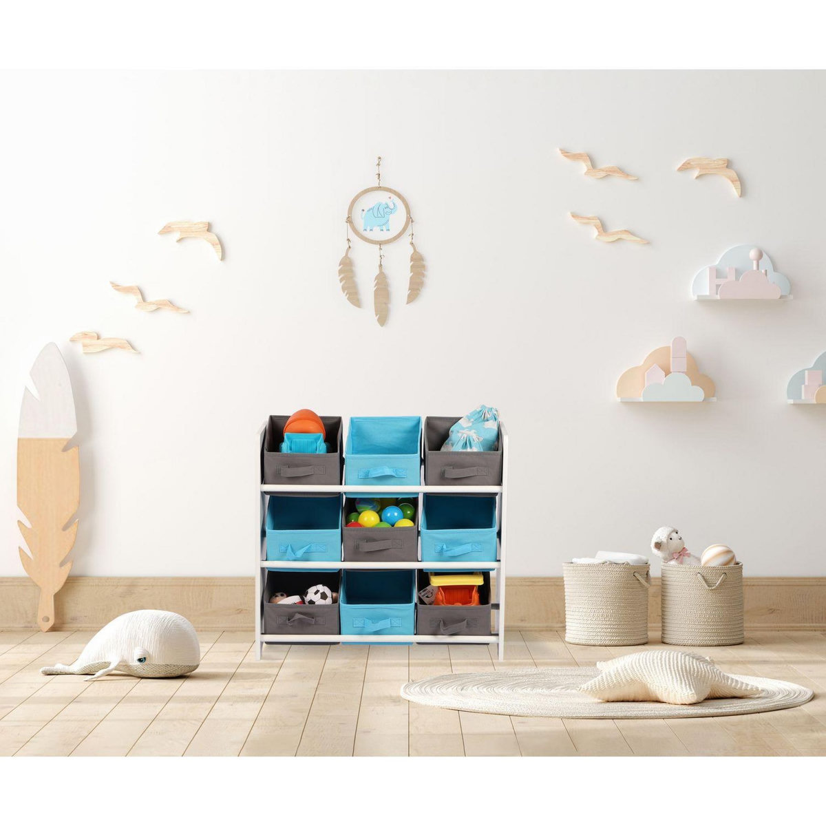 DIVERS Meuble de rangement enfant 9 Paniers