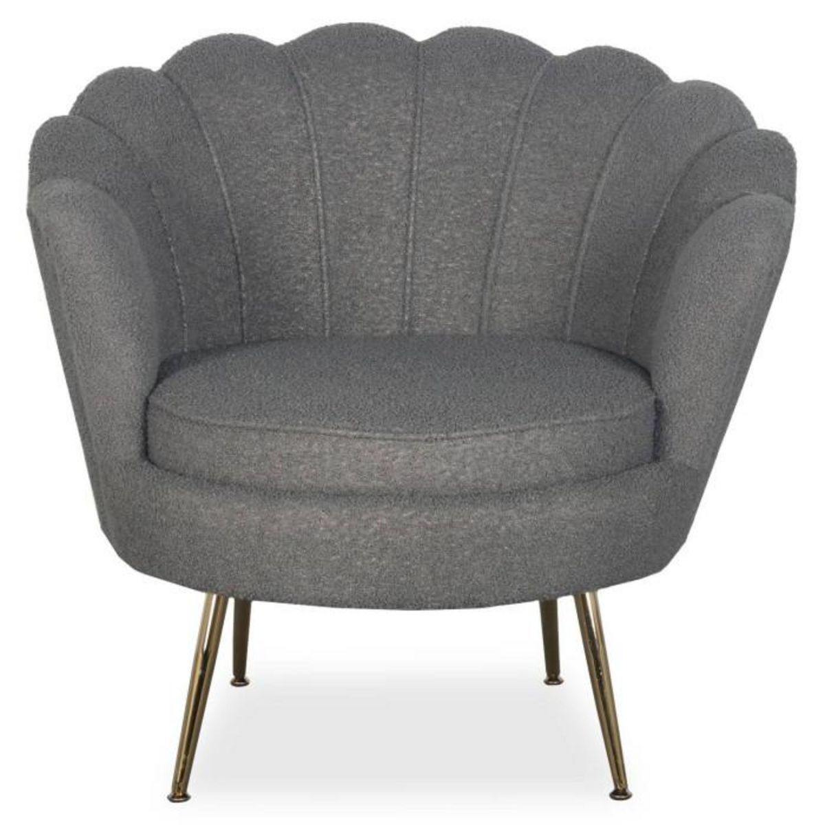 Paris Prix Fauteuil Design Bouclette  André  80cm Gris