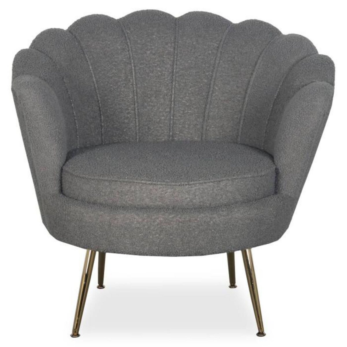 Paris Prix Fauteuil Design Bouclette  André  80cm Gris