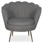 Voir la diapositive 2 : Paris Prix Fauteuil Design Bouclette  André  80cm Gris
