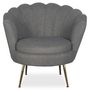 Voir la diapositive 2 : Paris Prix Fauteuil Design Bouclette  André  80cm Gris