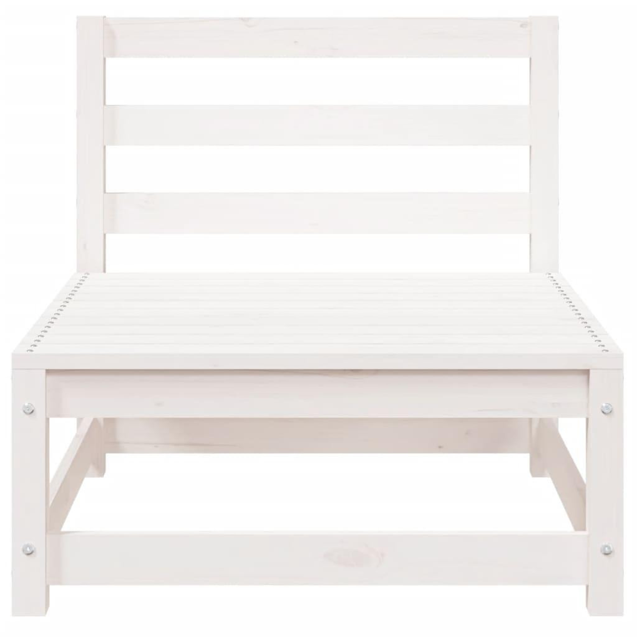 Voir la diapositive 4 : VIDAXL Canape de jardin sans accoudoirs blanc bois de pin massif