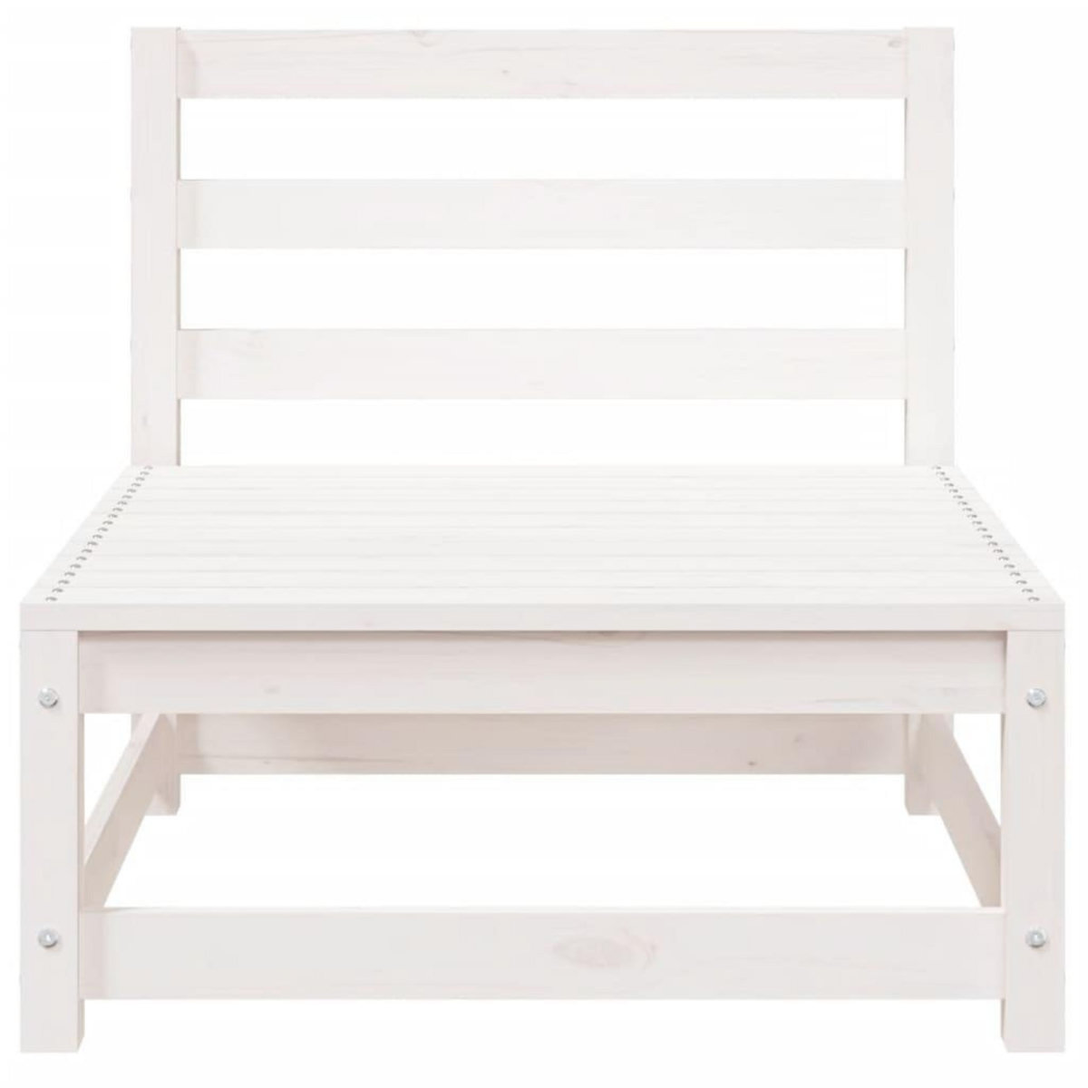 VIDAXL Canape de jardin sans accoudoirs blanc bois de pin massif