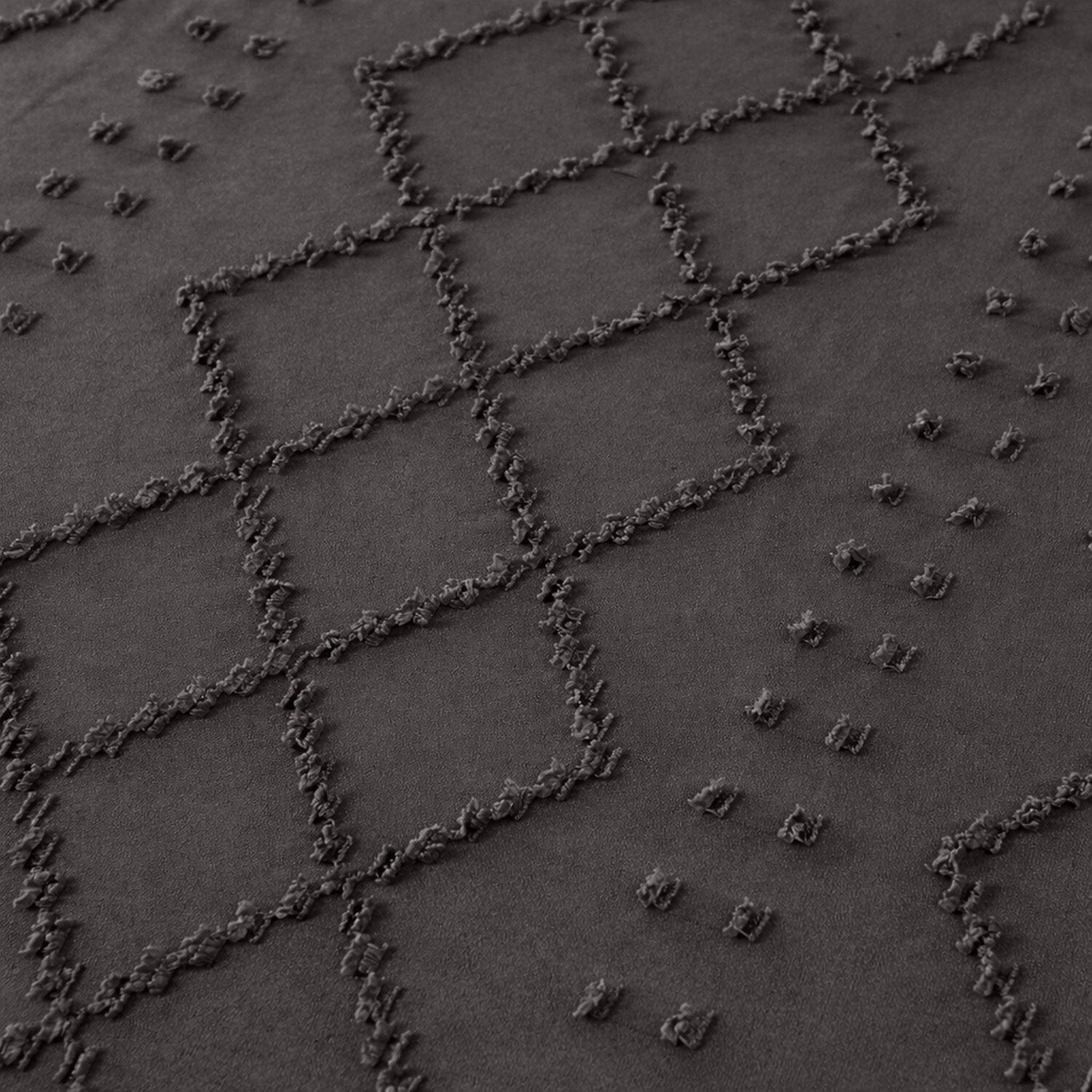 Voir la diapositive 3 : Les Ateliers du Linge Parure housse de couette tufté microfibre - chaga