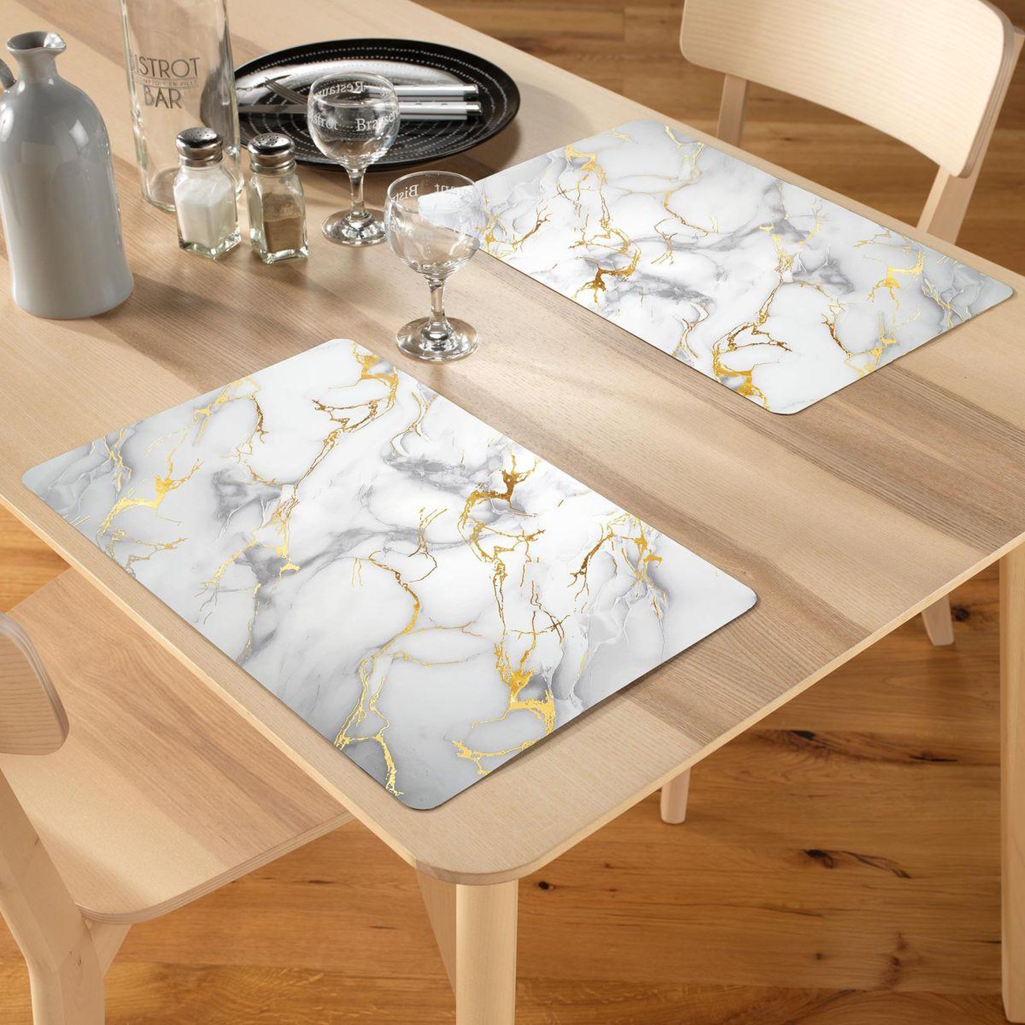 Voir la diapositive 4 : Douceur d'Intérieur Set de table imprimé  venor  28x44cm gris