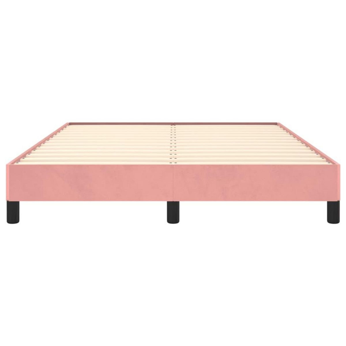 VIDAXL Cadre de lit sans matelas rose 140x200 cm velours