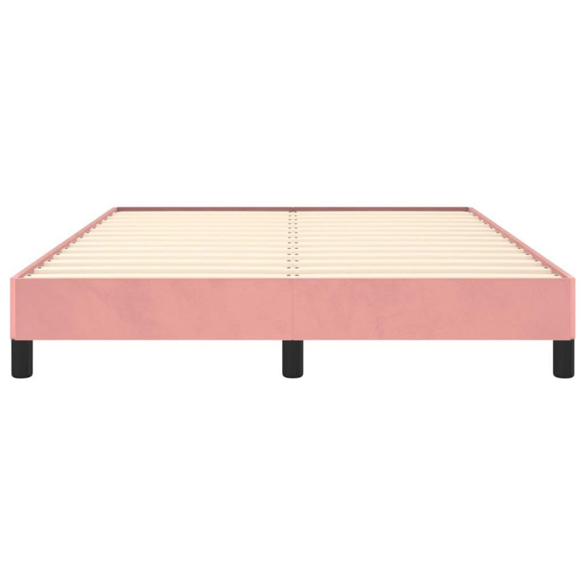 VIDAXL Cadre de lit sans matelas rose 140x200 cm velours