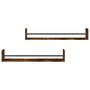 Voir la diapositive 4 : VIDAXL Etageres murales avec barres 2 pcs chene fume 80x16x14 cm