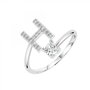 Voir la diapositive 1 : SC CRYSTAL Bague lettre H ajustable SC Crystal ornée de Zirconium