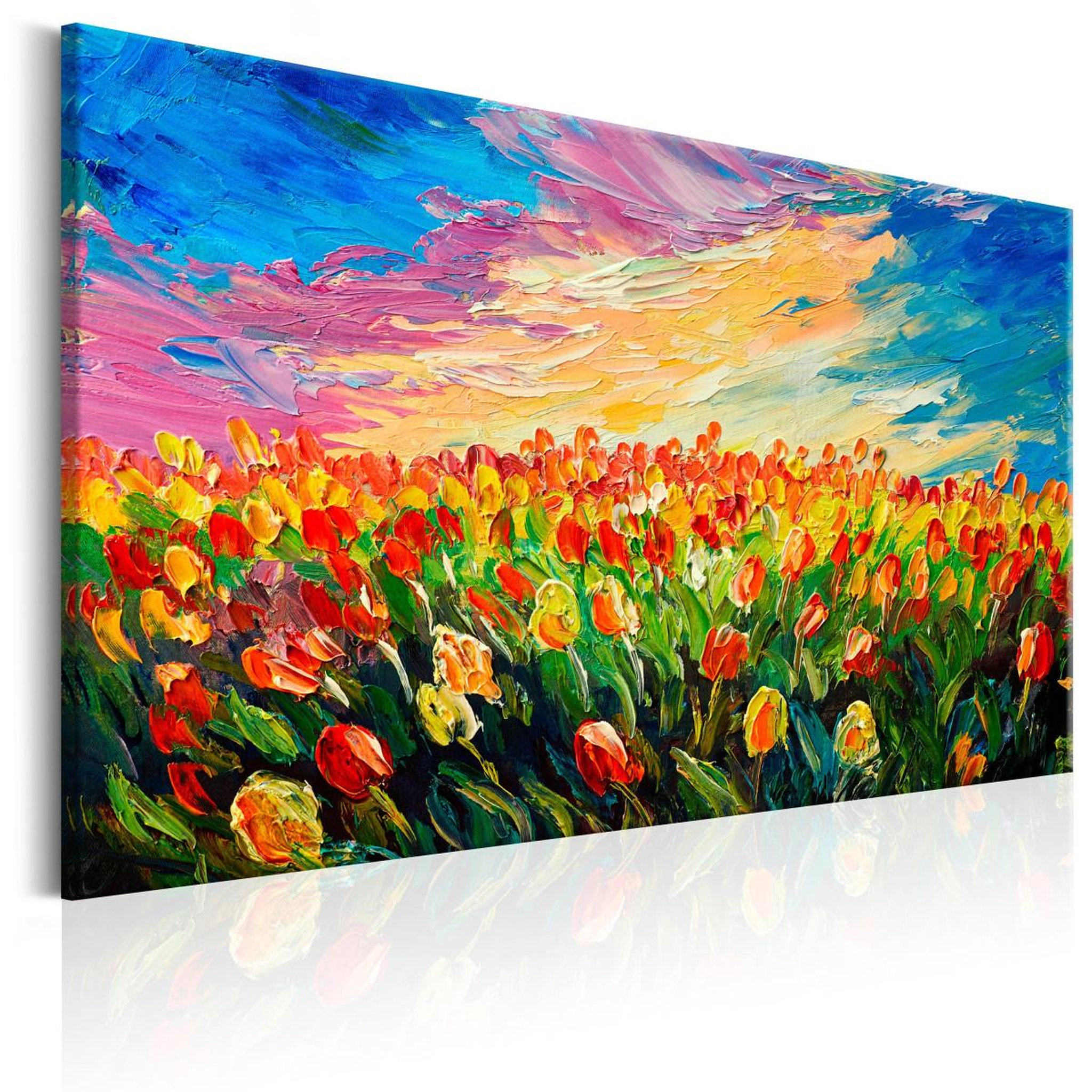 Paris Prix Tableau imprimé  sea of tulips. Coloris disponibles : Multicolore