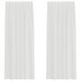 Voir la diapositive 2 : VIDAXL Rideaux en voile avec boucles 2 pcs blanc 140x245 cm