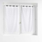 Paris Prix Paire de Voilages Maille  Fanny  60x120cm Blanc