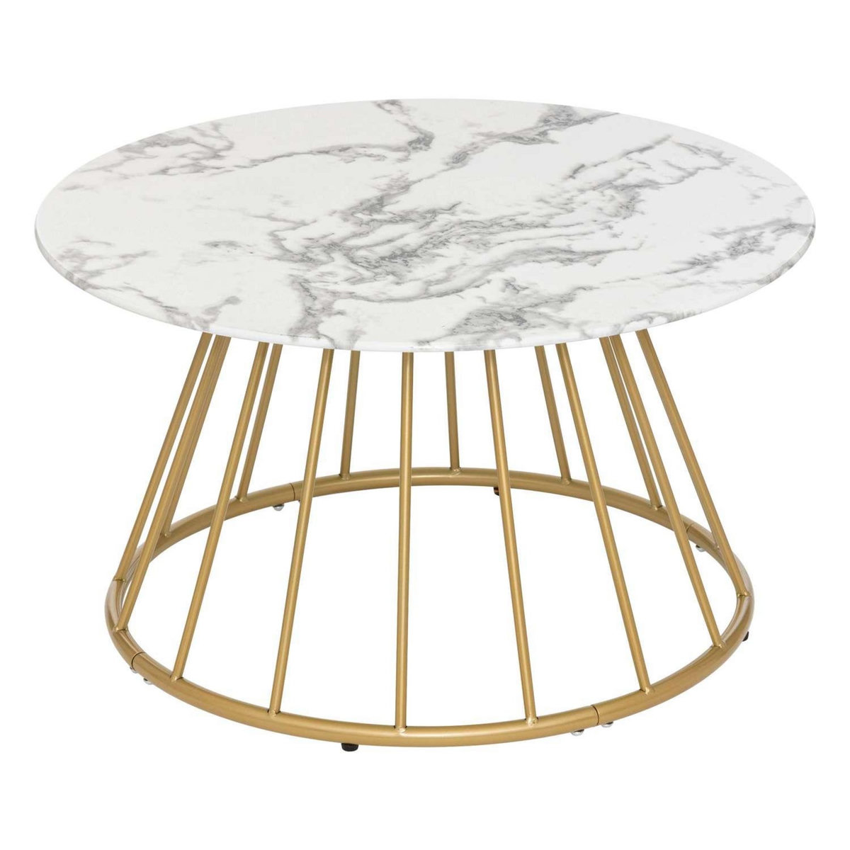 ATMOSPHERA Table basse effet marbre RAYO - Blanc