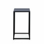 Voir la diapositive 6 : SWEEEK Lot de 2 tables d'appoint gigognes noires - Industrielle - bouts de canapé 34x34x74cm / 30x30x54cm