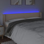 Voir la diapositive 4 : VIDAXL Tete de lit a LED Cappuccino 203x16x78/88 cm Similicuir