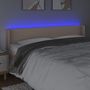 Voir la diapositive 4 : VIDAXL Tete de lit a LED Cappuccino 203x16x78/88 cm Similicuir