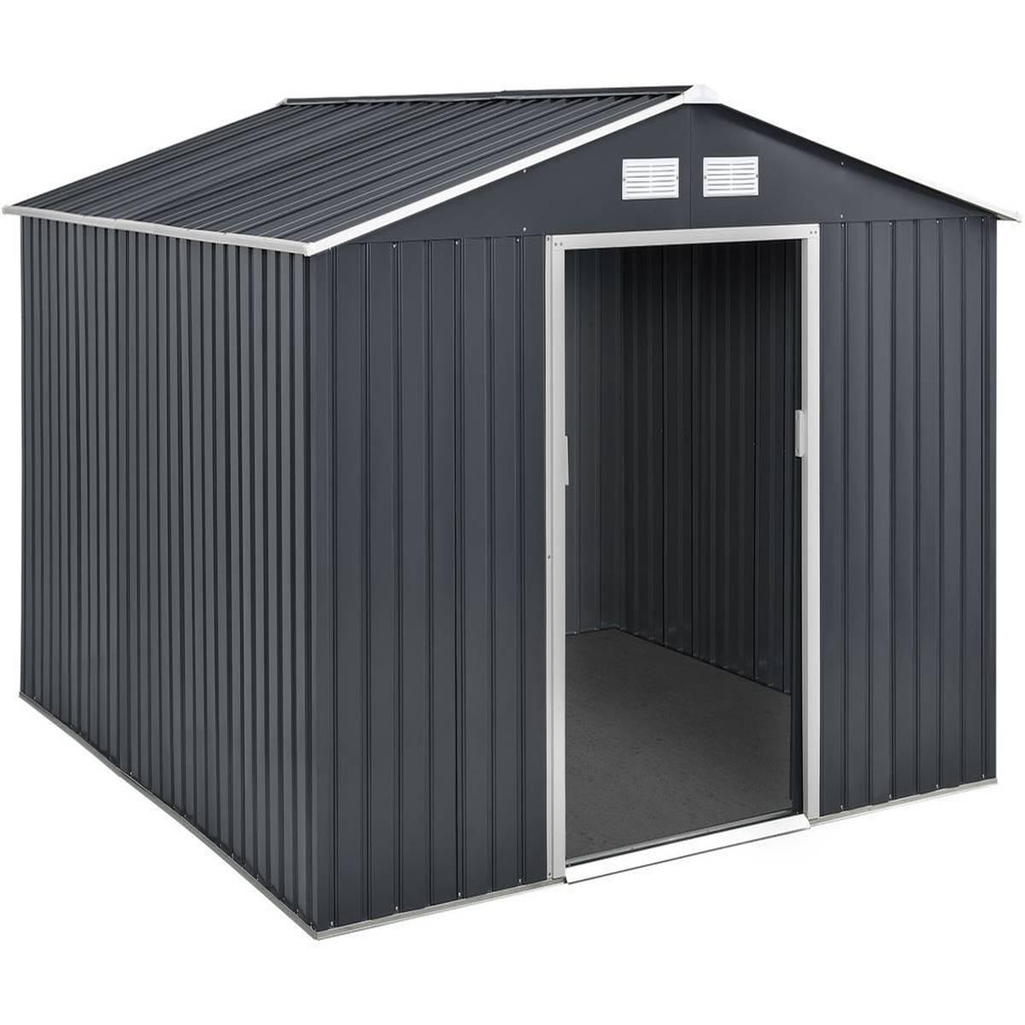 Habitat et Jardin Abri de jardin métal  vegas  - 7,06 m² - gris
