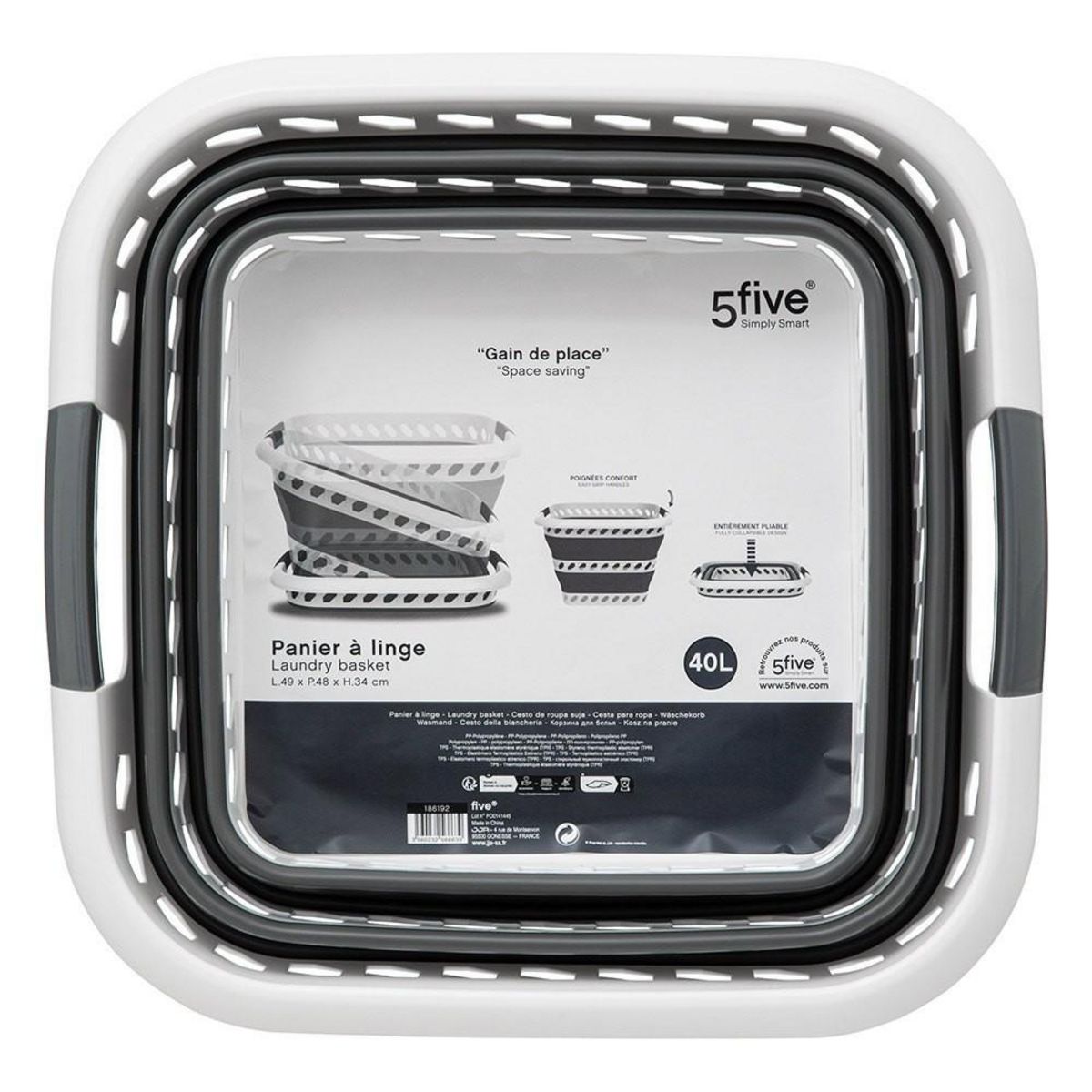 ATMOSPHERA Panier à linge rétractable 40L