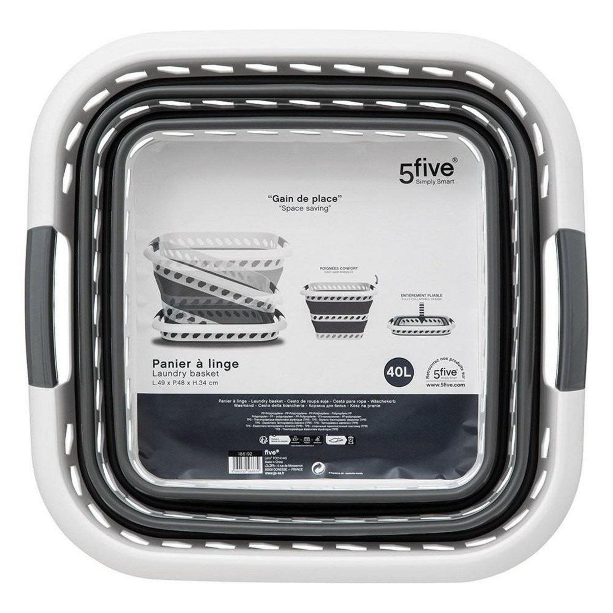 ATMOSPHERA Panier à linge rétractable 40L